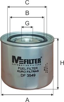 Mfilter DF 3549 - Топливный фильтр www.autospares.lv