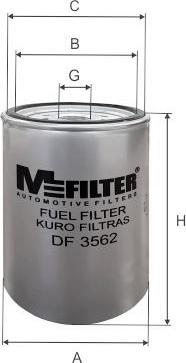 Mfilter DF 3562 - Degvielas filtrs www.autospares.lv