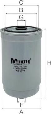 Mfilter DF 3570 - Degvielas filtrs www.autospares.lv