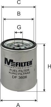 Mfilter DF 3606 - Degvielas filtrs autospares.lv