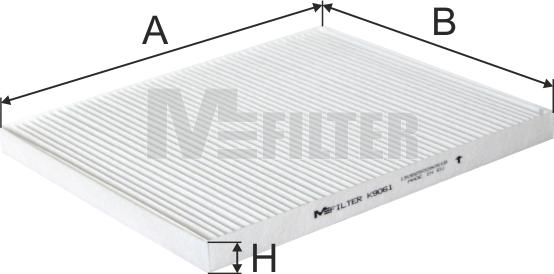 Mfilter K 9061 - Filtrs, Salona telpas gaiss autospares.lv