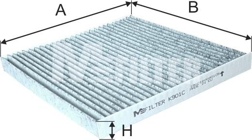 Mfilter K 901C - Filtrs, Salona telpas gaiss www.autospares.lv