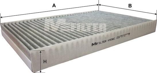 Mfilter K 936C - Filter, interior air www.autospares.lv