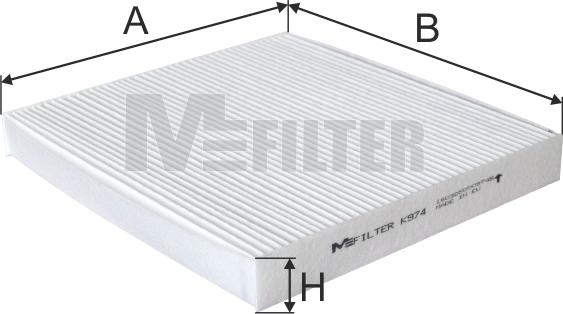 Mfilter K 974 - Filtrs, Salona telpas gaiss autospares.lv