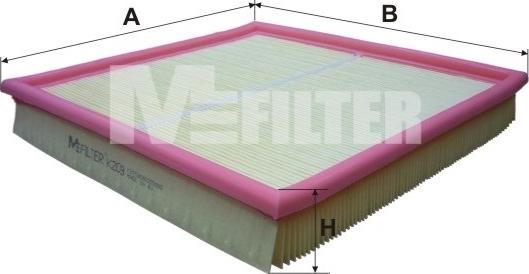 Mfilter K 209 - Air Filter, engine www.autospares.lv