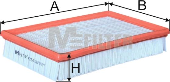 Mfilter K 754 - Gaisa filtrs autospares.lv