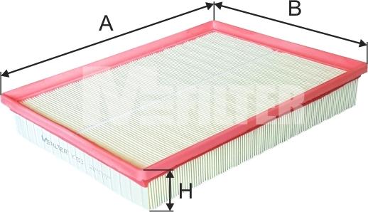 Mfilter K 753 - Gaisa filtrs autospares.lv