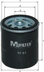 Mfilter TF 61 - Eļļas filtrs autospares.lv