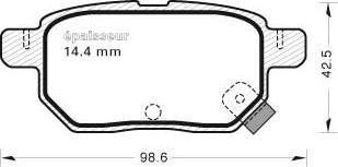 MGA 999 - Brake Pad Set, disc brake www.autospares.lv