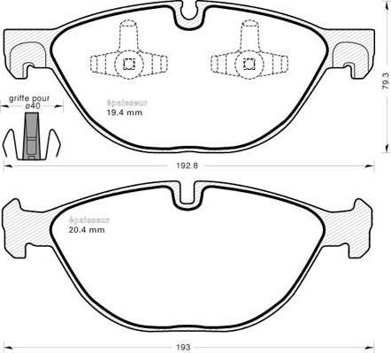 BENDIX 573317 - Тормозные колодки, дисковые, комплект www.autospares.lv