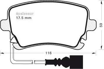 MGA 947 - Тормозные колодки, дисковые, комплект www.autospares.lv