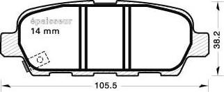 MGA 954 - Bremžu uzliku kompl., Disku bremzes autospares.lv