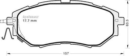 MGA 956 - Brake Pad Set, disc brake www.autospares.lv