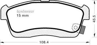 MGA 950 - Тормозные колодки, дисковые, комплект www.autospares.lv