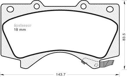 MGA 962 - Brake Pad Set, disc brake www.autospares.lv