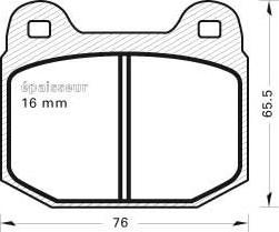 MGA 96 - Brake Pad Set, disc brake www.autospares.lv