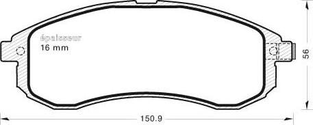 MGA 904 - Brake Pad Set, disc brake www.autospares.lv