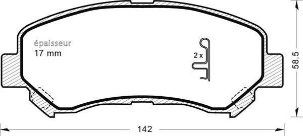 MGA 919 - Bremžu uzliku kompl., Disku bremzes www.autospares.lv