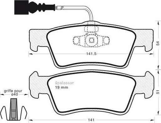 GMC 2436701 - Тормозные колодки, дисковые, комплект www.autospares.lv