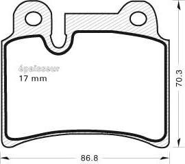 MGA 927 - Bremžu uzliku kompl., Disku bremzes autospares.lv