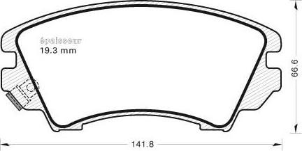 MGA 977 - Bremžu uzliku kompl., Disku bremzes www.autospares.lv