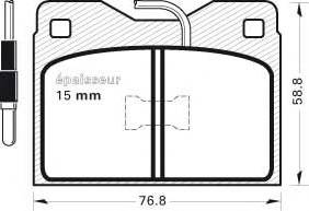 MGA 97 - Тормозные колодки, дисковые, комплект www.autospares.lv