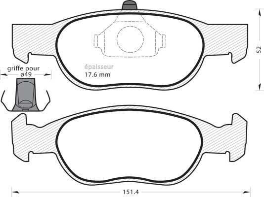 MGA 499 - Bremžu uzliku kompl., Disku bremzes www.autospares.lv