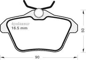 Remsa BPM058180 - Тормозные колодки, дисковые, комплект www.autospares.lv