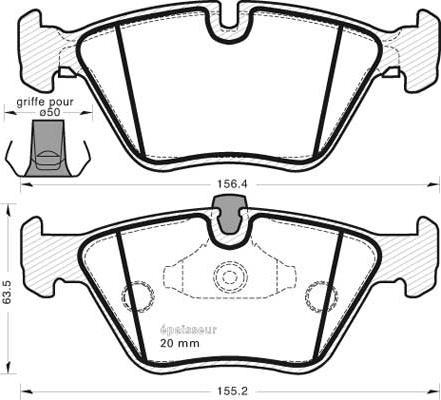 ATE 13046000332 - Bremžu uzliku kompl., Disku bremzes autospares.lv