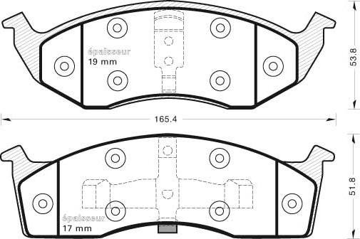 Triscan 10DMX642 - Bremžu uzliku kompl., Disku bremzes autospares.lv