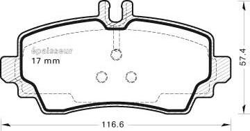 MGA 453 - Тормозные колодки, дисковые, комплект www.autospares.lv