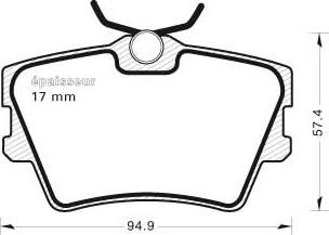 MGA 457 - Тормозные колодки, дисковые, комплект www.autospares.lv