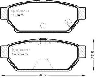 MGA 469 - Тормозные колодки, дисковые, комплект www.autospares.lv