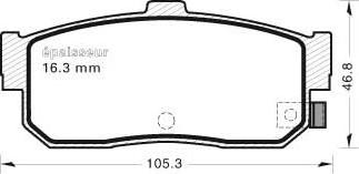 MGA 464 - Тормозные колодки, дисковые, комплект www.autospares.lv