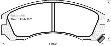 MGA 466 - Brake Pad Set, disc brake www.autospares.lv