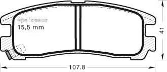 MGA 467 - Тормозные колодки, дисковые, комплект www.autospares.lv