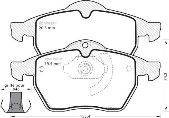 MGA 403 - Bremžu uzliku kompl., Disku bremzes autospares.lv