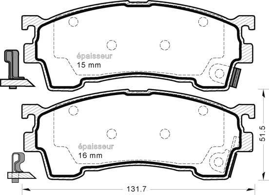 MGA 402 - Bremžu uzliku kompl., Disku bremzes www.autospares.lv