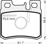 OEMparts A001420952037 - Bremžu uzliku kompl., Disku bremzes www.autospares.lv