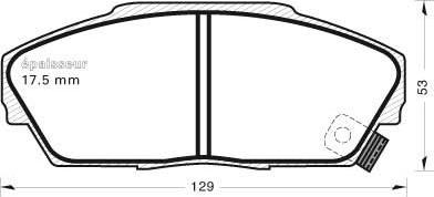 Spidan 31742 - Тормозные колодки, дисковые, комплект www.autospares.lv