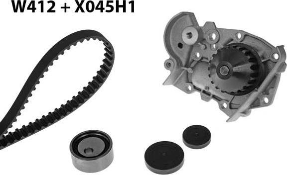 MGA 412K1 - Ūdenssūknis + Zobsiksnas komplekts autospares.lv