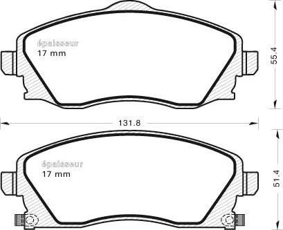 MGA 488 - Brake Pad Set, disc brake www.autospares.lv