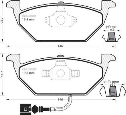 MGA 487 - Bremžu uzliku kompl., Disku bremzes www.autospares.lv