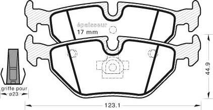 MGA 479 - Brake Pad Set, disc brake www.autospares.lv