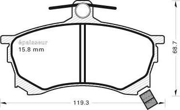 MGA 470 - Brake Pad Set, disc brake www.autospares.lv