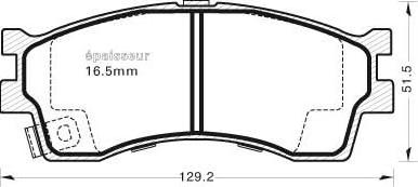 MGA 595 - Bremžu uzliku kompl., Disku bremzes autospares.lv