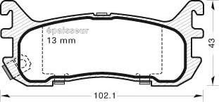 MGA 598 - Bremžu uzliku kompl., Disku bremzes autospares.lv