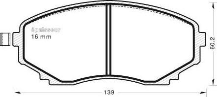 MGA 593 - Brake Pad Set, disc brake www.autospares.lv