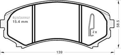 MGA 592 - Brake Pad Set, disc brake www.autospares.lv