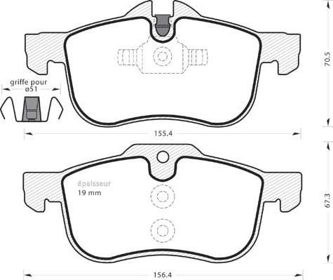 Valeo 670632 - Bremžu uzliku kompl., Disku bremzes www.autospares.lv